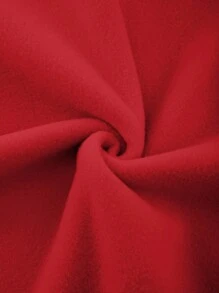 INAWLY 標語圖案落肩袖運動衫 - 紅色 - 查看 6