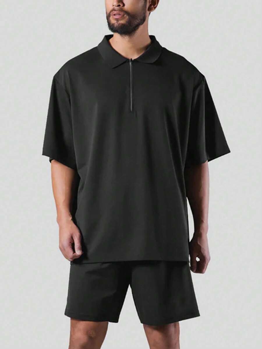 Manfinity Sport Corelite Men Half Zip Sports Tee Workout Tops