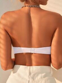 Women's Strapless Bra With Clear Straps