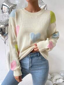 SHEIN Essnce 毛衣套頭 - 米色 - 查看 4