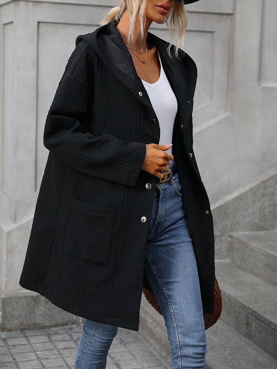 EMERY ROSE Thả vai Áo trùm đầu - màu đen - Xem 1