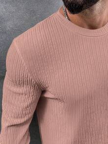 Manfinity Homme 男士純色運動衫 - 粉色 - 查看 4