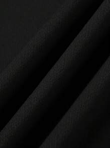 ROMWE Grunge Punk Graphic Drop Shoulder Hoodie - Black - View 4