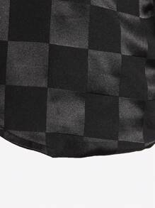 男大童棋盤格西裝領西裝外套&西裝褲 - 黑色 - 查看 5