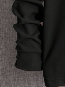 Manfinity BRENVOR 男士标语图案T恤，夏季/秋季，2000年代风格，长袖上衣