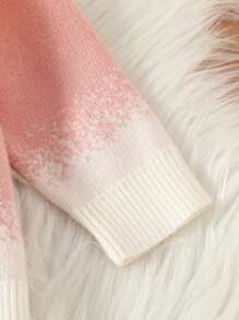 Baby Girl Ombre Round Neck Sweater - Multicolor - View 4