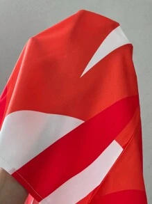 SHEIN Unity Graphic Print Lantern Sleeve Blouse - Multicolor - View 7