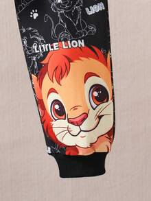 休閒卡通男童（小）兩件套 - 黑色 - 查看 6