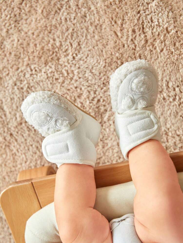 Girls' White Fashionable And Comfortable Casual And Warm Boots