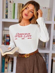 SHEIN Frenchy 女士t恤 - 白色 - 查看 1