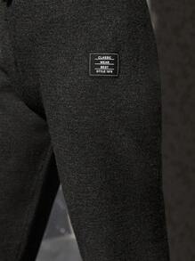 SHEIN Tween Girl Sporty Fit Flared Trousers With Slit Hem - Dark Grey - View 6