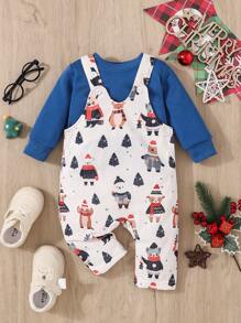 Bimba monocolore Felpe & con grafica fumetto Jumpsuit salopette - Blu - Visualizzare 1