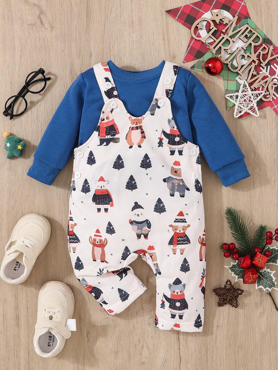 Bimba monocolore Felpe & con grafica fumetto Jumpsuit salopette - Blu - Visualizzare 1
