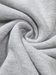 Manfinity Hypemode 2pcs Men Loose Hooded Drop Shoulder Sleeve Sweatshirt And Pants Set - Grey - View 6