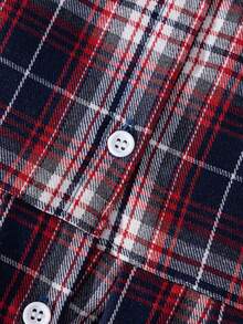 SHEIN 幼兒女童格紋荷葉邊連身裙