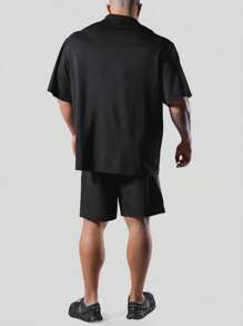 Manfinity Sport Corelite Men Half Zip Sports Tee Workout Tops