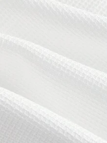 SHEIN MOD 女式滾邊方領連身裙 - 白色 - 查看 4