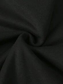 INAWLY Letter & Butterfly Graphic Drop Shoulder Sweatshirt - Black - View 3