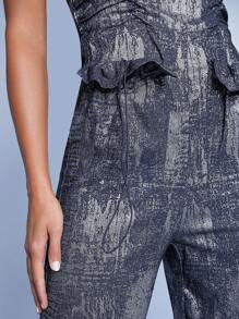 SHEIN Unity จั๊มป์สูทท่อนท่อนซิปเชือกรูดลาย - มัลติคัลเลอร์ - ดู 4