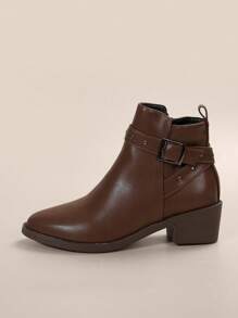 Giày Chelsea Boot mũi tròn thời trang cho mùa Thu Đông - màu nâu - Xem 6