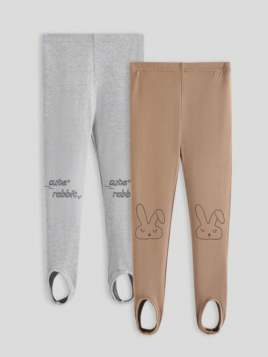 SHEIN Girls' (little) Cartoon Pattern Leggings