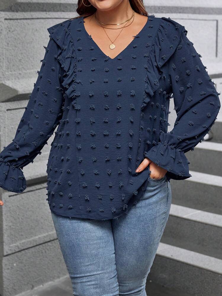Women's Plus Size V-neck Shirt