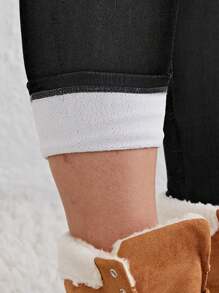 EMERY ROSE 大尺碼女裝休閒簡約森林圖案打底褲,適用於夏季 - 彩色 - 查看 4