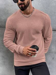 Manfinity Homme 男士純色運動衫 - 粉色 - 查看 1