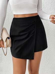 Chiquease Wrap Hem Skort - Black - View 3