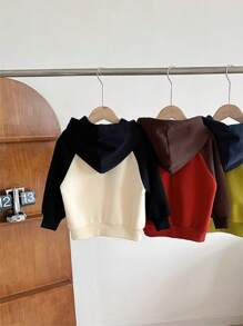 男童字母图案插肩袖卫衣 - 黑色 - 查看 2