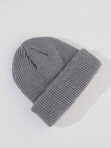 Gorra de hombres exterior tejido con con parche - Gris Claro - Ver 3