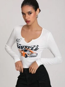 GOLDENLINE 汽車圖案女款 T 卹