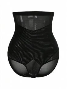 SHEIN Shape High Waisted Mesh Insert Shapewear Panty