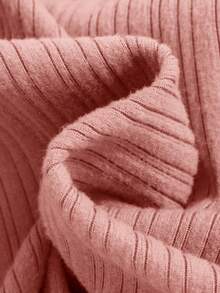 SHEIN Baby Girl Flounce Sleeve Button Front Tee & Flare Leg Pants - Pink - View 3