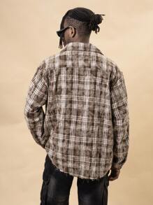 Camicia profumata a quadri alla moda MT99 per coppie, design unisex, versatile e casual
