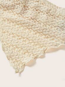 SHEIN ICON Asymmetrical Hem Crop Tube Top - Khaki - View 4