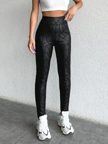 EURMUSE Wide Waistband Leggings - Black - View 6