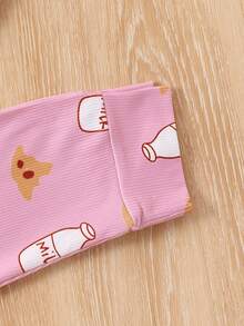 Teen Girl Cookie & Slogan Graphic Snug Fit PJ Set - Pink - View 4