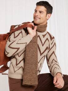 Manfinity NXTstreet Hombres Jersey con patrón de cheurón - Multicolor - Ver 5