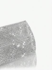 SHEIN SXY Ladies' Rhinestone-like Handbag & Shoulder Bag - Silver - View 6