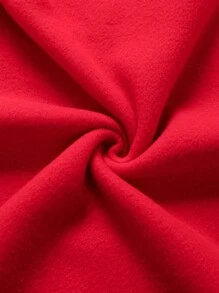 SHEIN EZwear Sudadera Con Capucha De Mujer De Color Rojo - Rojo - Ver 5