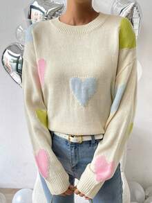 SHEIN Essnce 毛衣套頭 - 米色 - 查看 3