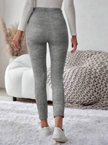 SHEIN LUNE In bướm Lót nhiệt Xà cạp - Xám - Xem 2