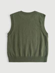 Flirla Plus Floral & Butterfly Pattern Sweater Vest