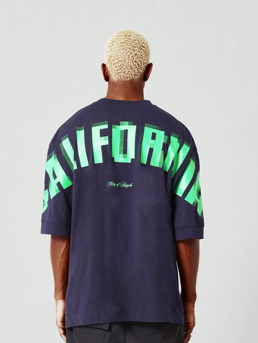 SUMWON Oversized Fit Tee With California Graphic Print