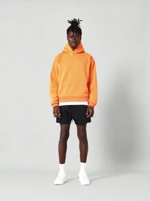 SUMWON 常规款基本款连帽衫 - 橘色 - 查看 3