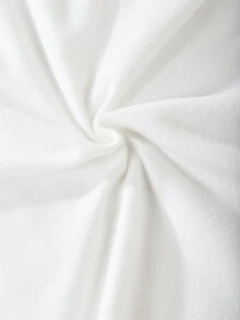 SHEIN 女大童字母圖案小高領T恤 - 白色 - 查看 6