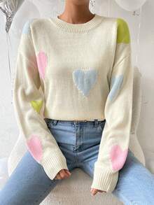 SHEIN Essnce 毛衣套頭 - 米色 - 查看 5
