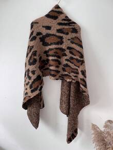DAZY Women's Leopard Print Warm Scarf - Brown - View 8