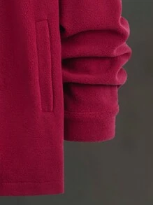 Manfinity Homme Loose Fit Men's Drop Shoulder Shacket - Burgundy - View 6